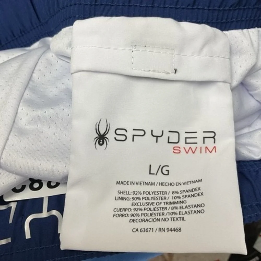 NWOT Spyder‎ Blue Swim Board Shorts Men L (36x6.5